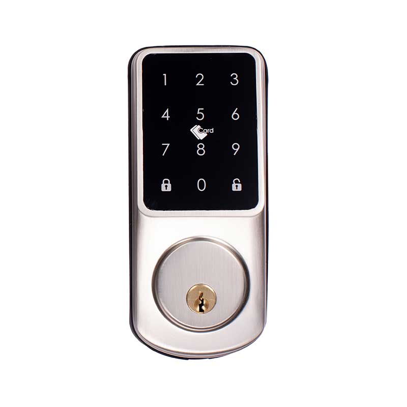 LIONHEAD FRANKLIN Digital Deadbolt – Silver | Smart Keyless Entry with Bluetooth, App, Fingerprint & RFID | Model: LHL-DBT2-S-FRANKLIN