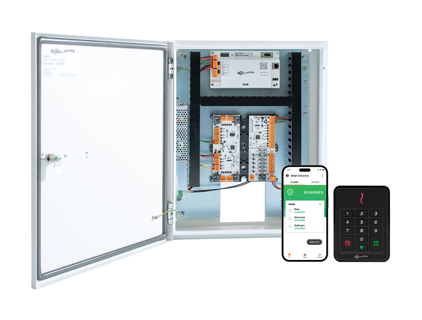 Gallagher SMB 1 Door Kit with T30 Multi-Tech Reader (Black) – Comprehensive Access Control and Intruder Alarm Solution