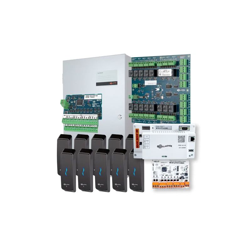 Gallagher SMB 10 Door Kit – Advanced Multi-Door Access Control and Alarm System (Black)