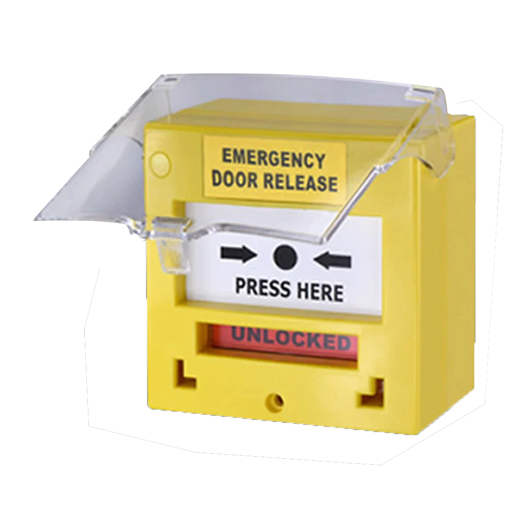 Resettable Emergency Door Release Break Glass (BGA) - Yellow - CP32Y