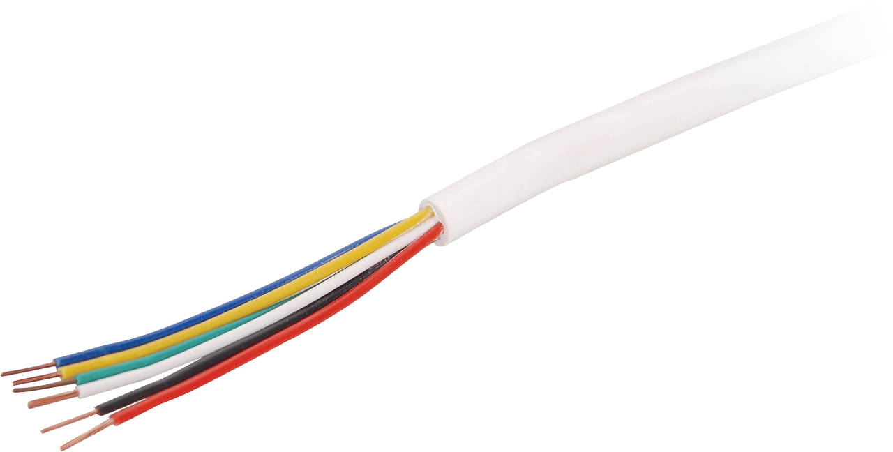 GlobalCable 6 Core 14/0.20 Unscreened Security Cable – 300m White Roll