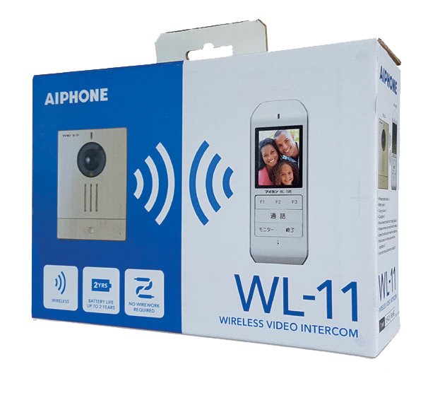 Aiphone WL-11 Wireless Video Intercom Kit with 2.4" LCD Monitor, Surface-Mount Door Station & DECT Wireless Technology – Complete Kit - CCTV Importers