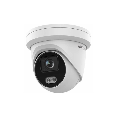 Hikvision HIK-2CD2367G2LU2 6MP Outdoor ColorVu Gen 2 Turret Camera, AcuSense, H.265, Mic, 2.8mm