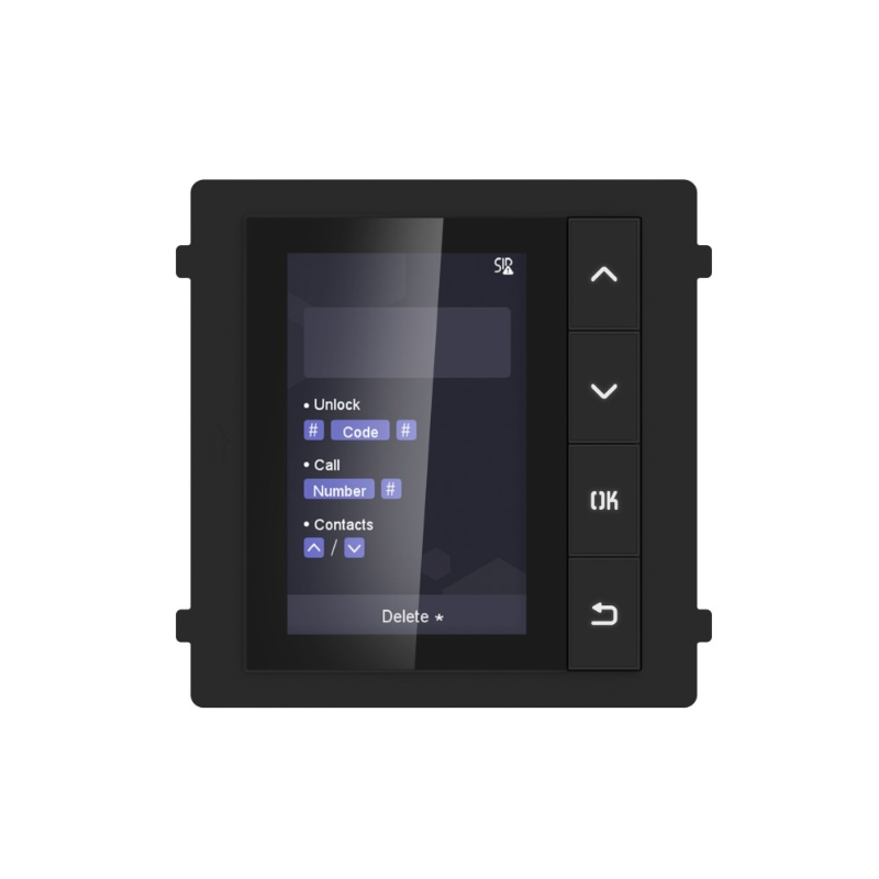DS-KD-DIS Video Intercom Display Module – 3.5-Inch LCD Screen, 2000 Contacts, IP65-Rated | Optimized for Professional Security Systems