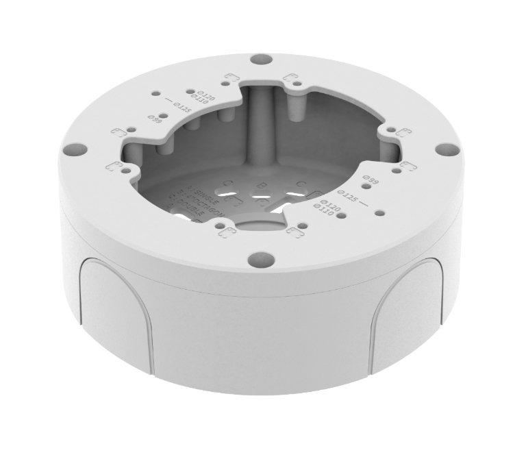 Hanwha Vision Wisenet SBV-140BW Dome Camera Back Box – White Aluminium | HV-SBV-140BW
