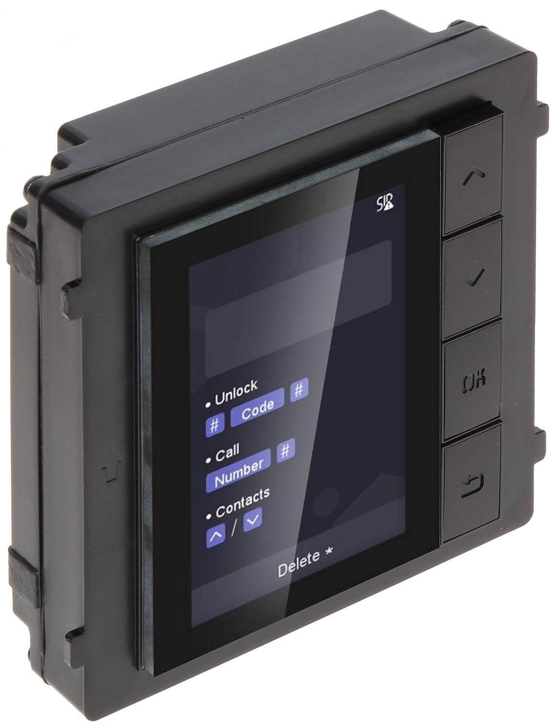 DS-KD-DIS Video Intercom Display Module – 3.5-Inch LCD Screen, 2000 Contacts, IP65-Rated | Optimized for Professional Security Systems