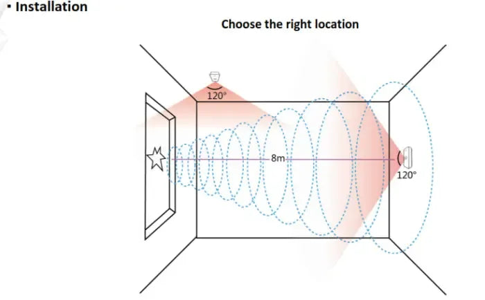 DS-PDBG8-EG2-WB Wireless Glass Break Detector – Omni-Directional Mic Sensor, Tri-X Wireless, 8m Range | Reliable Indoor Protection - CCTV Importers