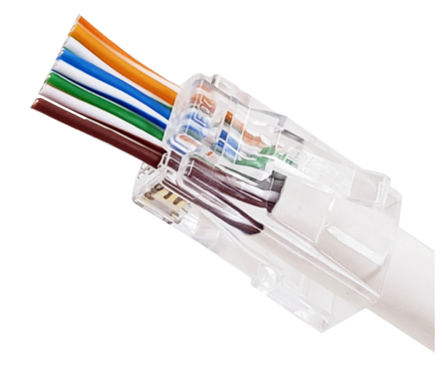 IDEAL Shielded Feed-Thru CAT6A/6/5e Modular Plugs – Large Diameter RJ-45 Connectors for 22–24 AWG, 0.040"–0.048" Conductors – Compatible with FT-45™ Crimp Tool