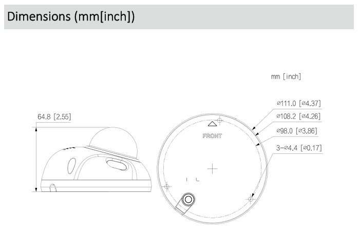 Dahua DH-IPC-HDBW3667F-AS-IL-ANZ 6MP Smart Dual Light Dome WizSense Network Camera