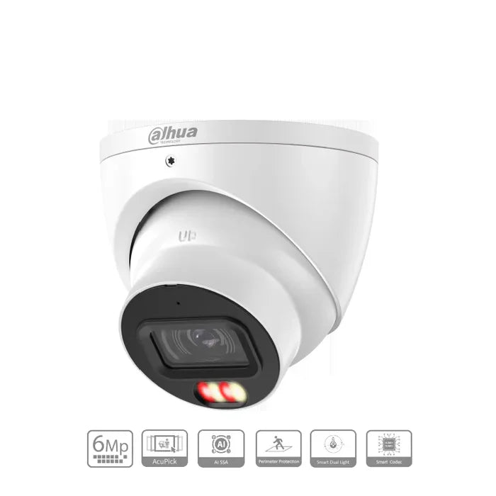Dahua DH-IPC-HDW3467EM-S-IL-ANZ 4MP Smart Dual Light Eyeball Camera | WizSense AI | SMD 4.0 | IP67 | PoE | 50m IR | ANZ Model