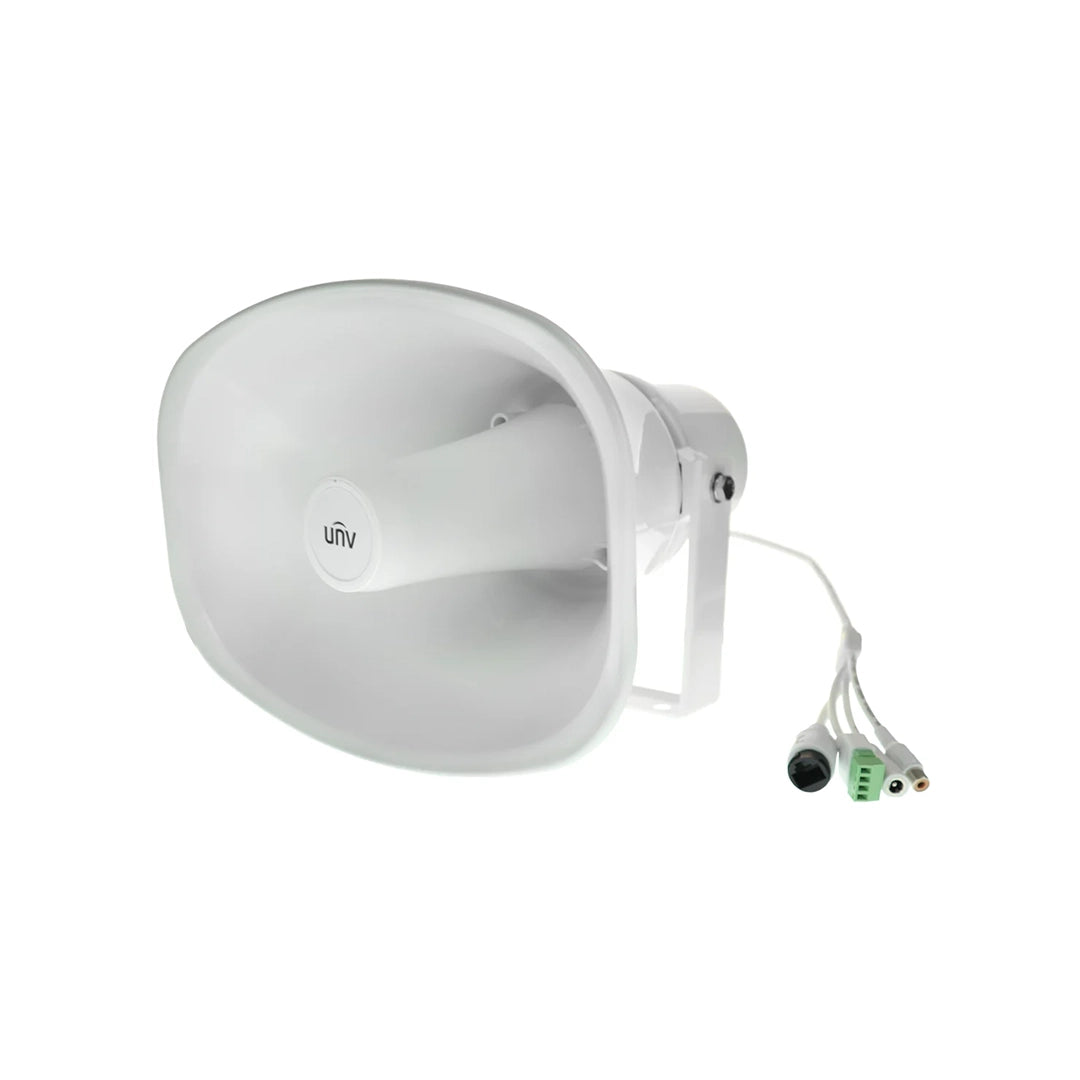 Uniview IPS302030-S 30W Outdoor Horn IP Speaker with PoE, Two-Way Audio & IP66 Weatherproof Design - CCTV Importers