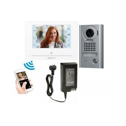Aiphone JOS-1VW Mobile-Ready Box Set with Surface-Mount Door Station Wireless Video Intercom Kit.
