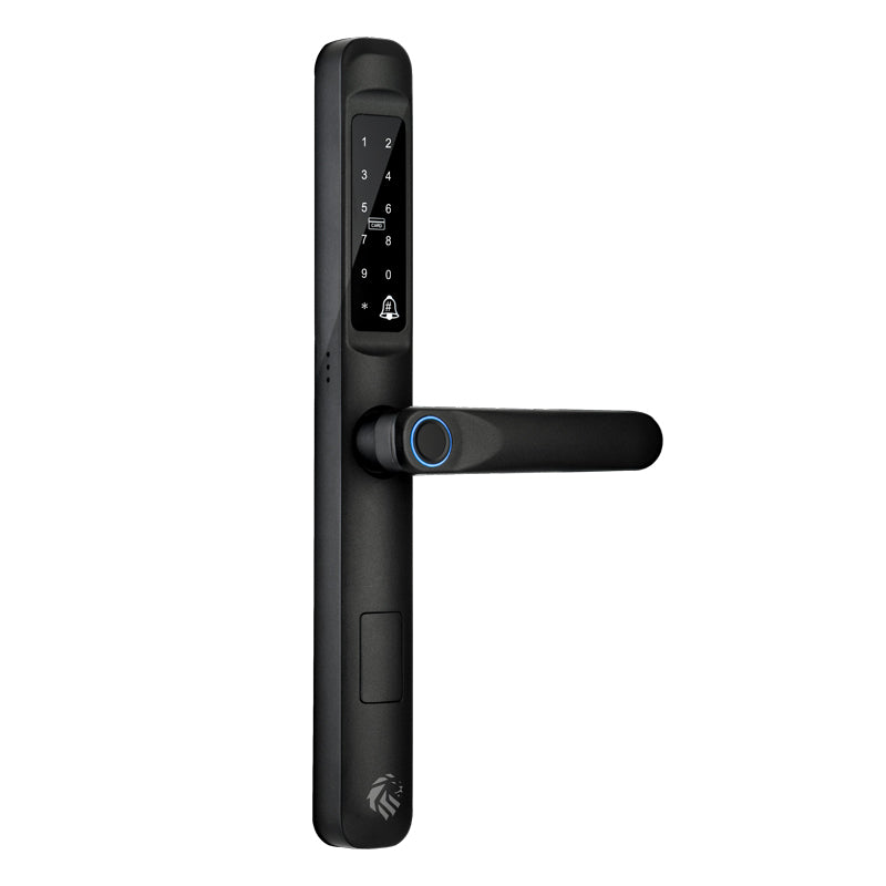 LIONHEAD ESSEX Digital Entrance Lock – Black | Smart Door Lock with Bluetooth, Fingerprint, PIN & App Control | Model: LHL-SA5-B-ESSEX