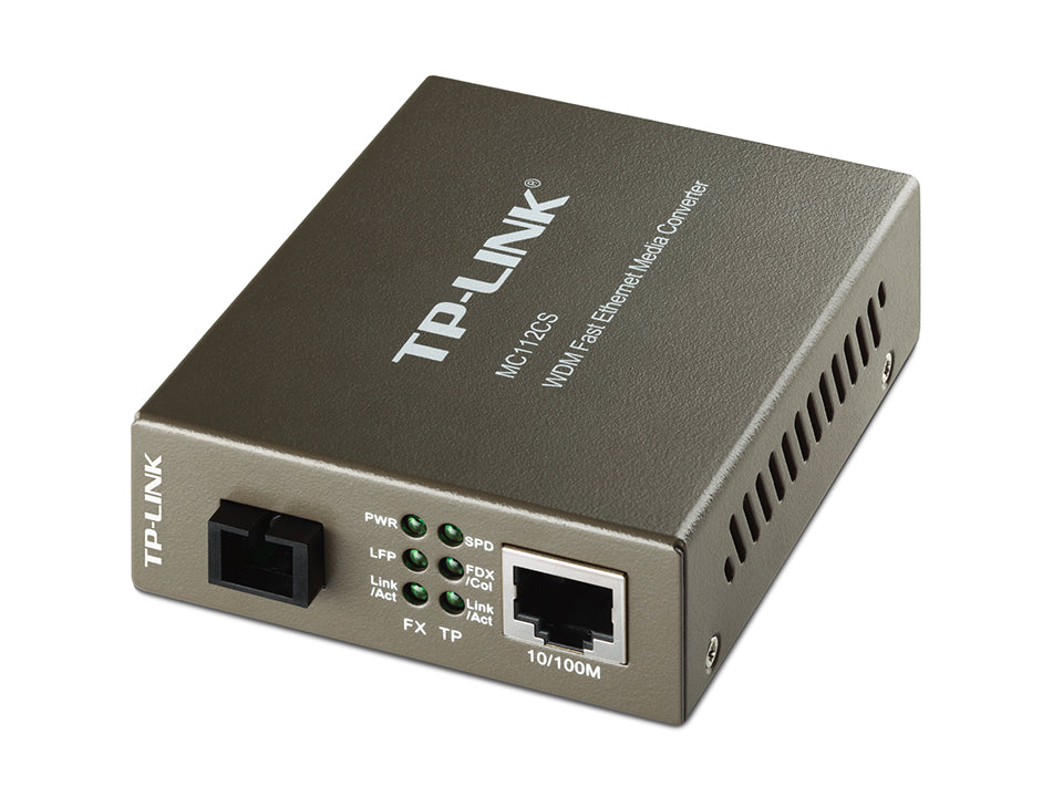 MC112CS | TP-Link 10/100Mbps WDM Media Converter – Single-Mode Fiber up to 20km