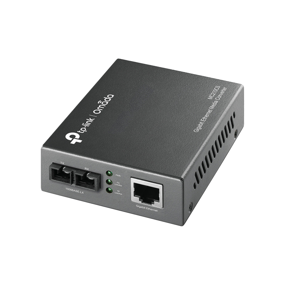 MC210CS | TP-Link Omada Gigabit Single-Mode SC Fiber Media Converter – Up to 20km