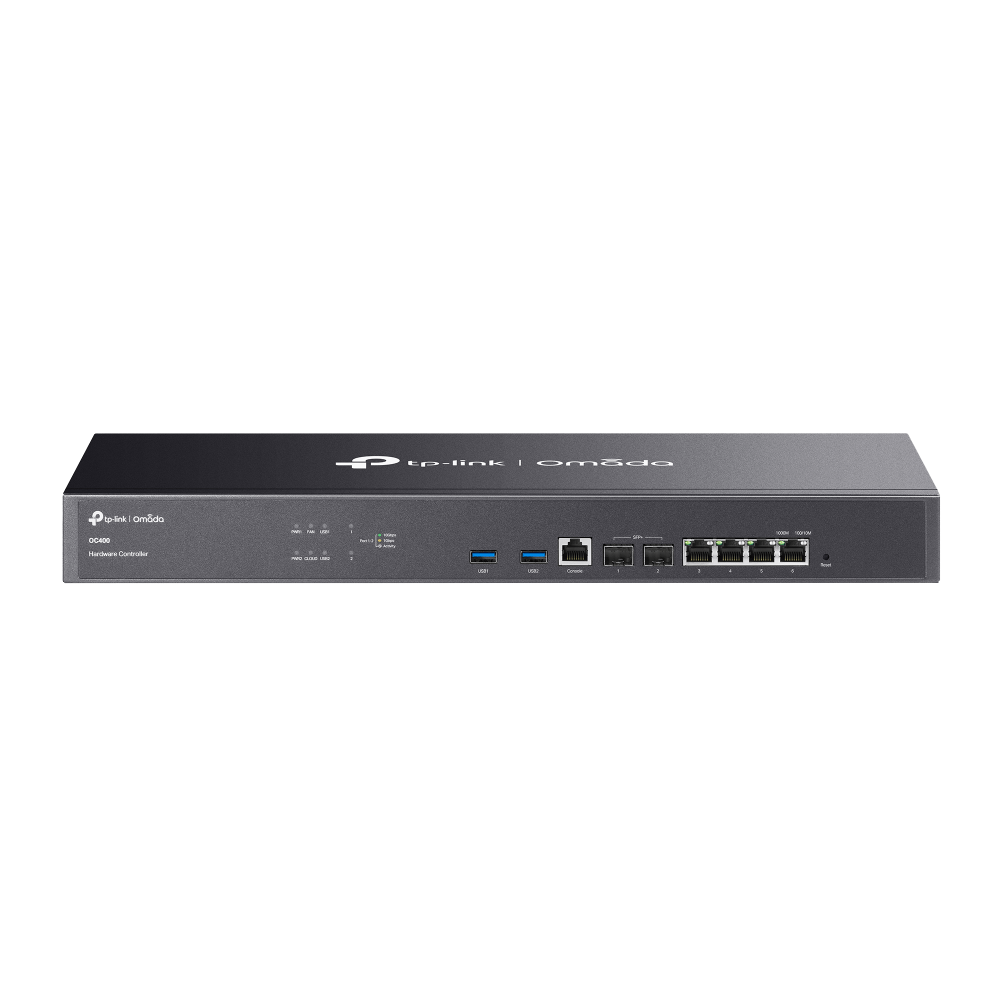 TP-Link OC400 Omada Hardware Controller – Centralized SDN Management for Up to 1,000 APs, 10G SFP+ Ports, Multi-Site Control, Redundant Power | SKU: OC400