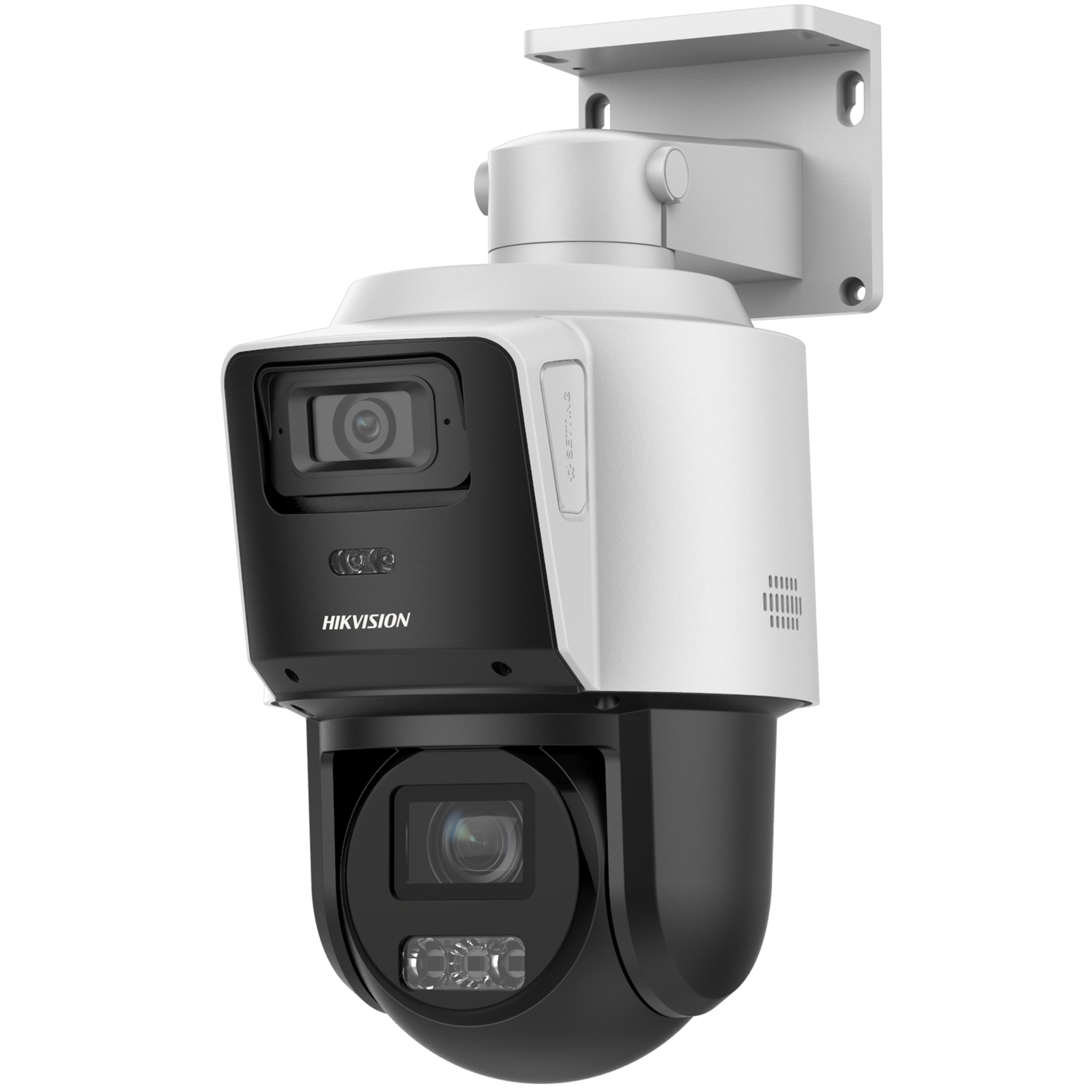 HiLook PTZ-ND4404/SL#AUS TandemVu 4MP+4MP 4X PoE+ PTZ Network Camera with Dual Lens, DarkFighter, Strobe & Audio Alarm - CCTV Importers