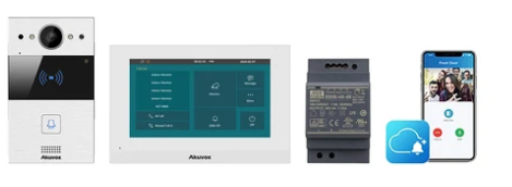 AKUVOX 2-Wire IP Video Intercom Kit – R20A-2 Door Phone + C313W-2 White 7" Monitor