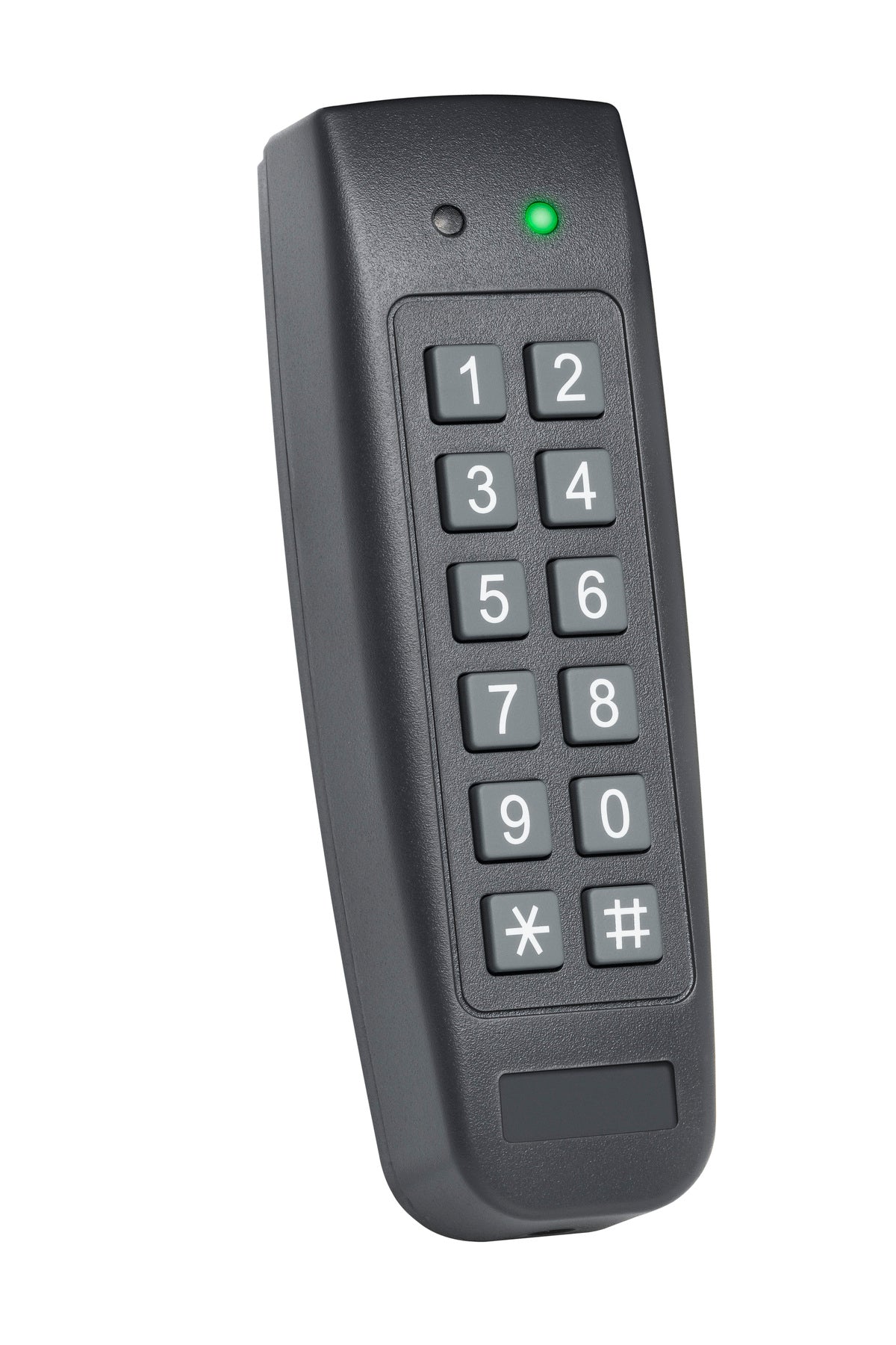 Rosslare AC-G43 standalone keypad access control device with slimline design, used for secure 500-user access management.