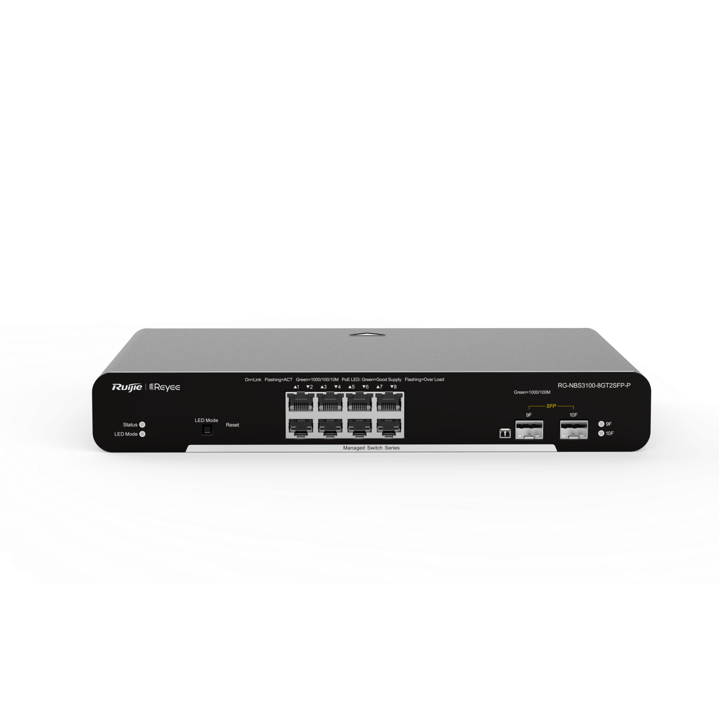 Ruijie RG-NBS3100-8GT2SFP-P, 10-Port Gigabit Layer 2 Cloud Managed PoE Switch