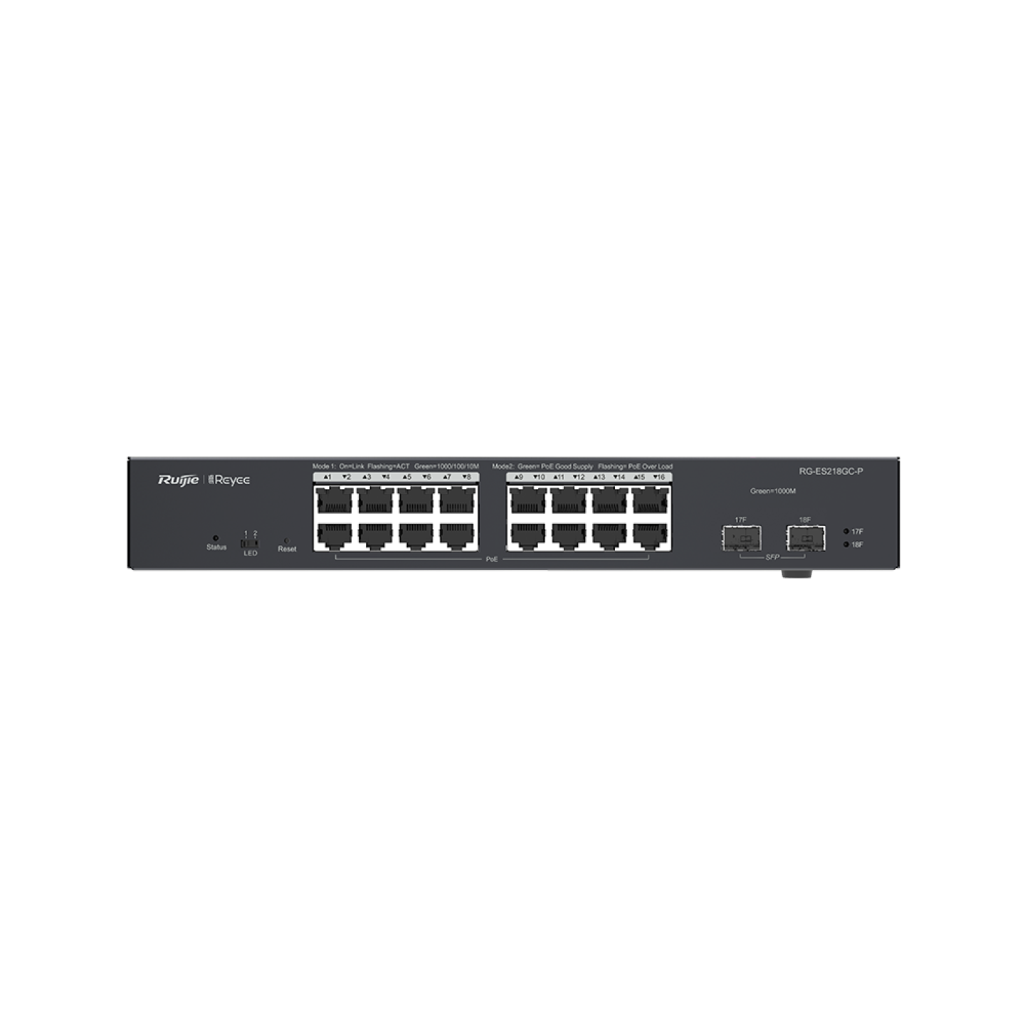 Ruijie RG-ES218GC-P, 18-Port Gigabit Smart Cloud Mananged PoE Switch