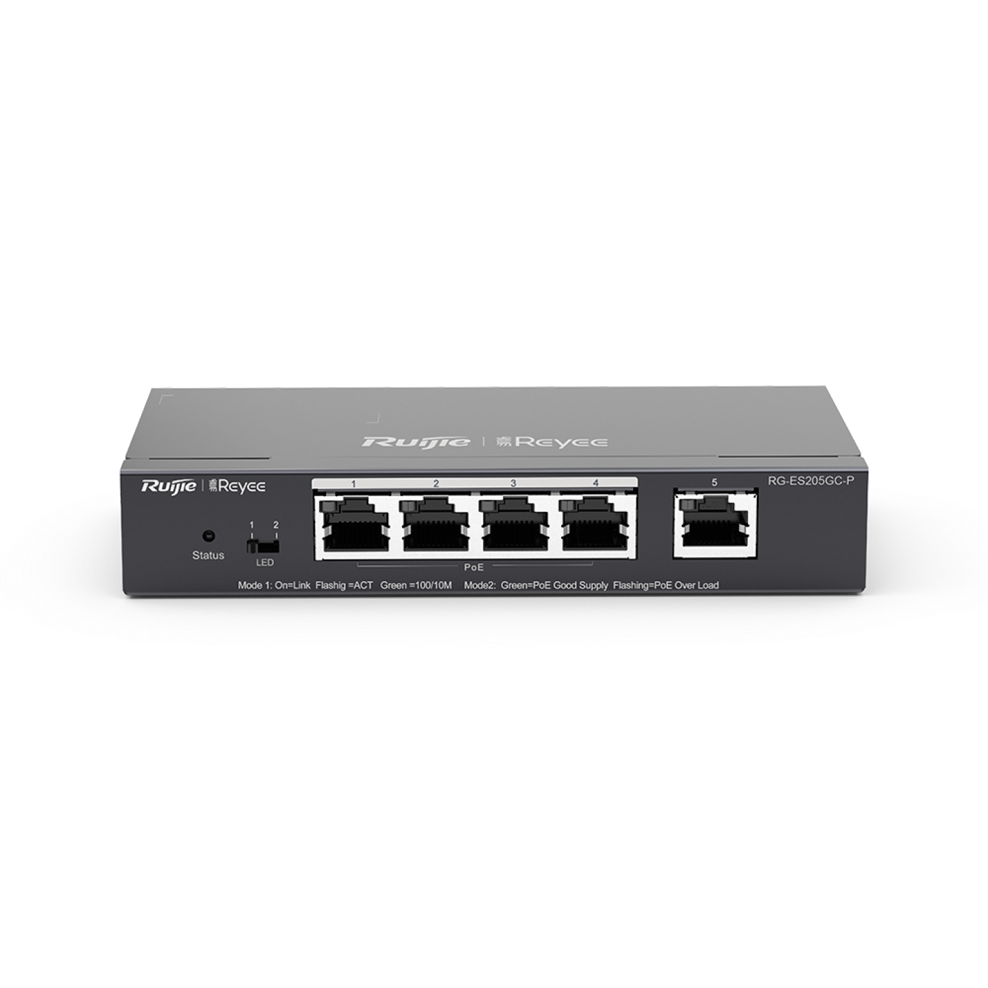 Ruijie RG-ES205GC-P, 5-Port Gigabit Smart Cloud Mananged PoE Switch