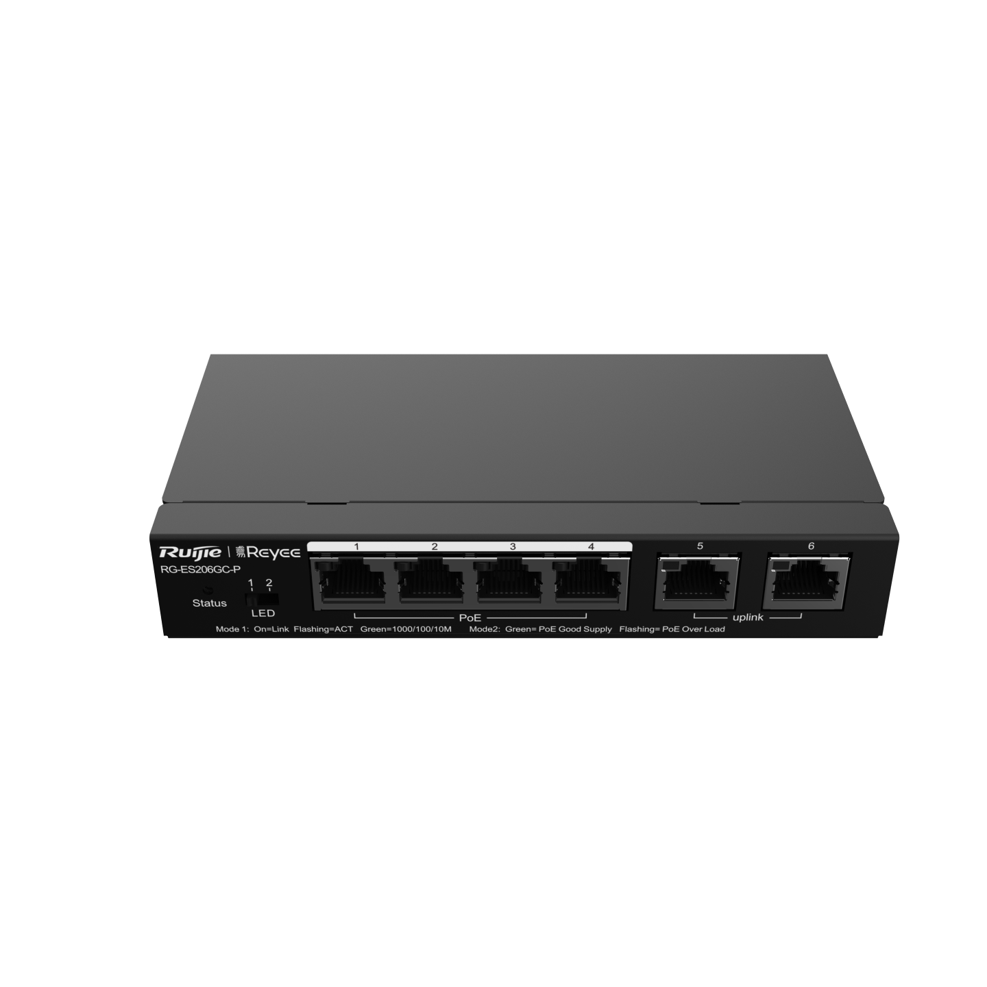 Ruijie RG-ES206GC-P, 6-Port Gigabit Smart Cloud Mananged PoE Switch