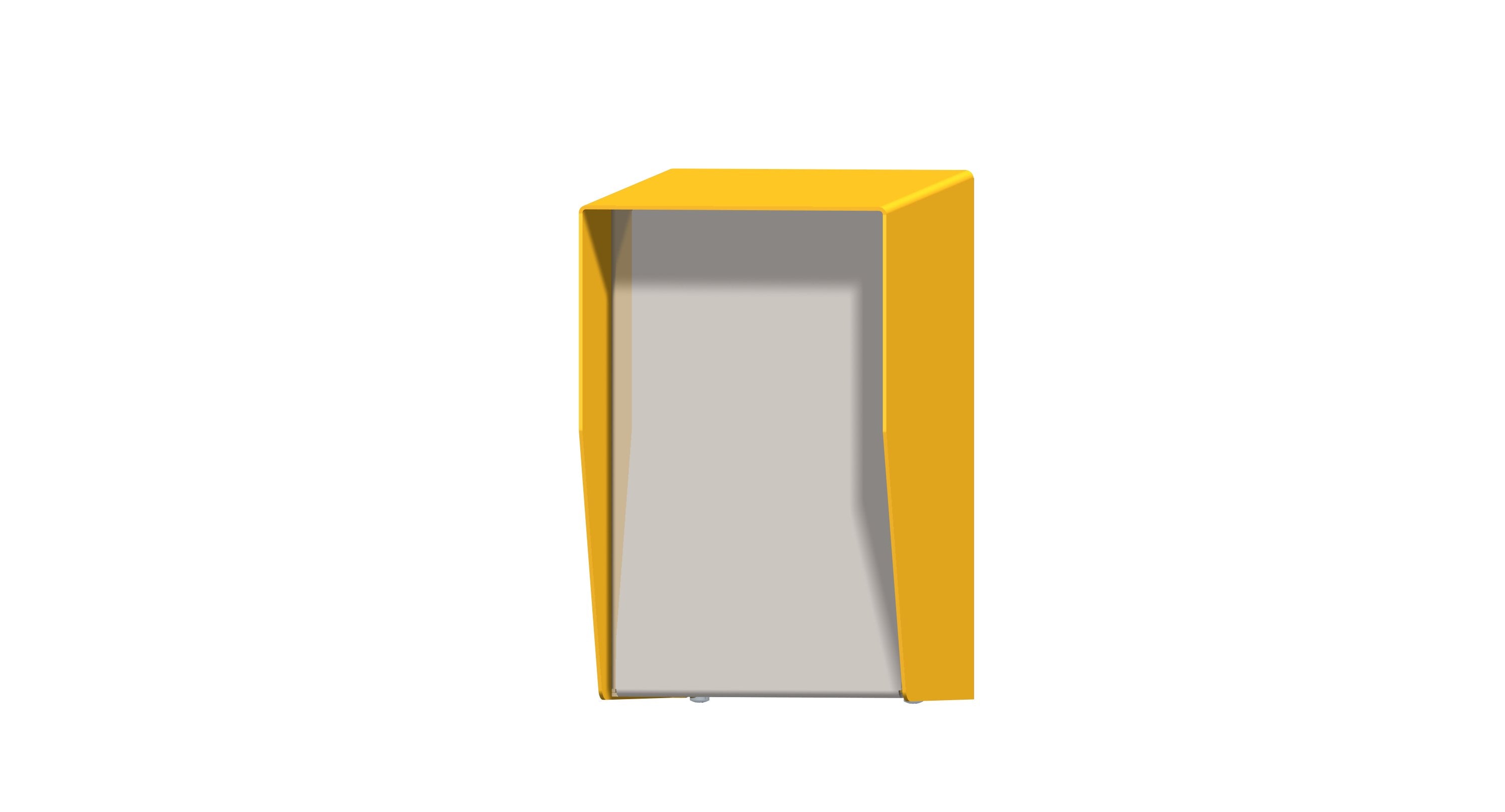 SEC DESIGN SDCSERS2013XDY CO RAINHOOD TO SUIT SEQ & SEW SERIES ARMS AND BOLLARDS 68MM SPACE BEHIND ALUMINIUM MOUNTING PANEL (200HX130W MTD PANEL) 212H X 138W (MM) YELLOW (Contact us for Shipping details)