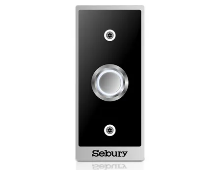 SEBURY SBUTTON Exit Switch Plate – Stainless Steel Architrave with Illuminated Push Button