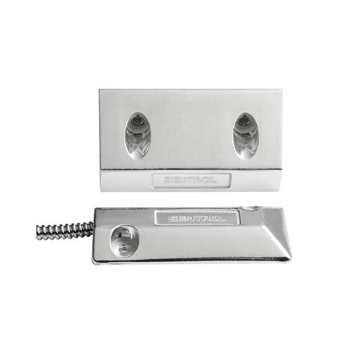 Sentrol 2202A-L Series Overhead Door Magnetic Contact REED Switch – Floor-Mounted, 3" Gap, Vandal-Resistant, Aluminum Housing