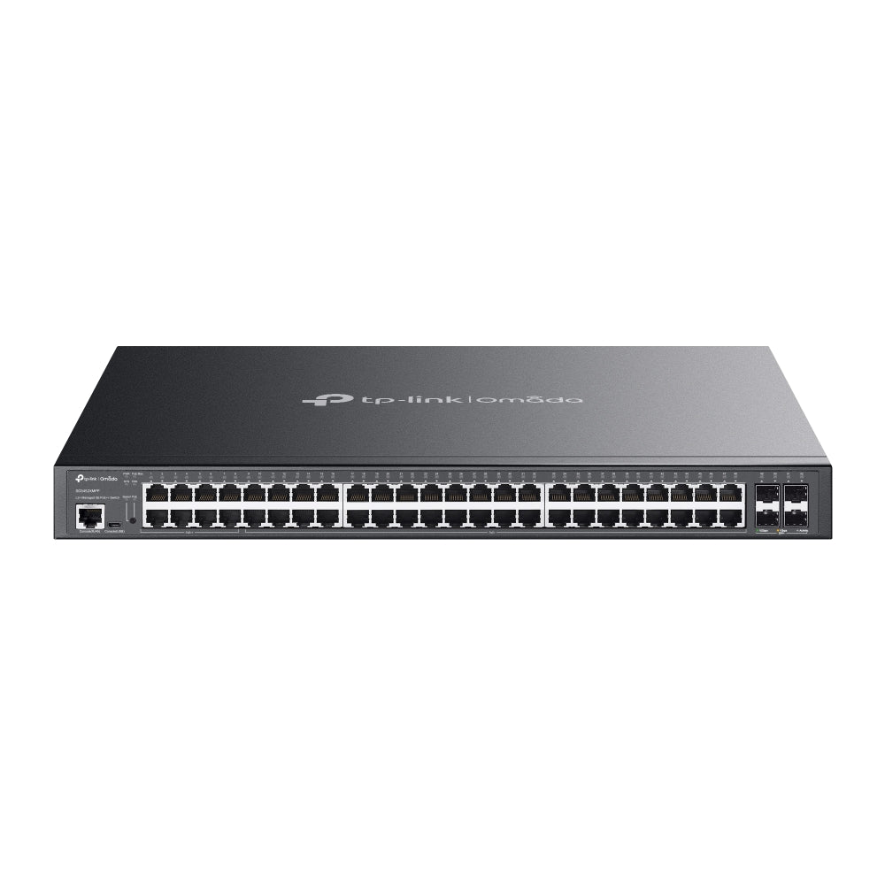 TP-Link SG3452XMPP – Omada 48-Port Gigabit & 4-Port 10GE SFP+ L2+ Managed Switch with 40-Port PoE+ & 8-Port PoE++