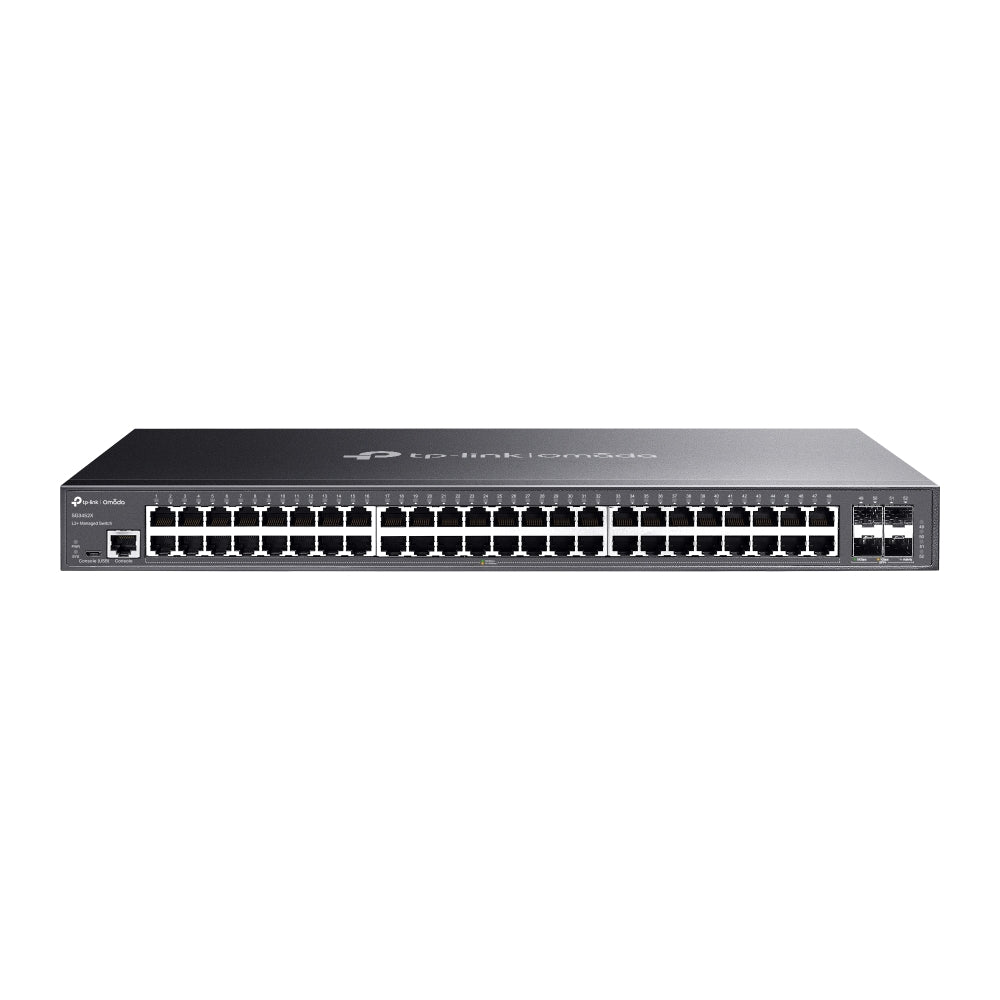 TP-Link SG3452X – Omada 48-Port Gigabit L2+ Managed Switch with 4× 10GE SFP+ Slots