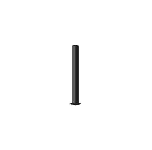 SQ1300B 100WX100DX1270H (MM) BLACK SQUARE BARRIER BOLLARD DURAGAL POST EPOXY ZINC POWDER (Contact Us for Shipping Details)