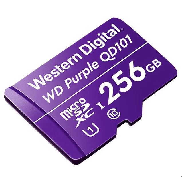 WESTERN DIGITAL, Purple Surveillance 256GB MicroSD Surveillance SD Card