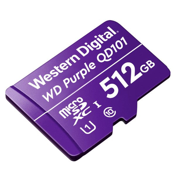 WESTERN DIGITAL, Purple Surveillance 512GB MicroSD Surveillance SD Card