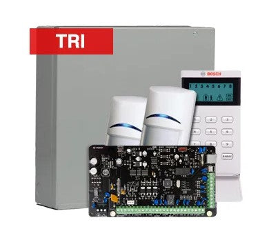 BOSCH Solution 2000 Tritech Alarm kit with ICP-SOL2-P panel, IUI-SOL-ICON LCD keypad, 2x ISC-BDL2-WP12G Tritech detectors + Siren kit