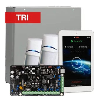 BOSCH Solution 2000 tritech Alarm kit Includes ICP-SOL2-P panel, 7" Touchscreen keypad, 2x ISC-BDL2-WP12G detectors + Siren kit