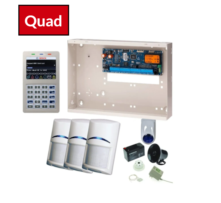BOSCH, Solution 6000, Alarm kit,+ CC610PB panel, CP736B Smart Prox LCD keypad, 3x Quad PIR detectors + Accessories included
