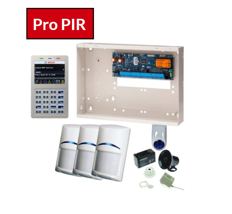 BOSCH, Solution 6000, Alarm kit, + CC610PB panel, CP736B Smart Prox LCD keypad, 3x Pro PIR detectors + Accessories Included