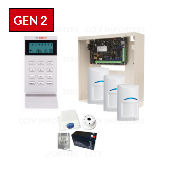 Bosch Solution 3000 kit + 3 x Gen2 Detectors with Icon Code pad + Accessories Included