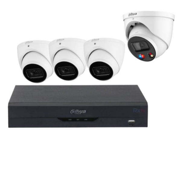 Dahua 6MP CCTV Camera Kit 4 cameras 8 Channel recorder AI NVR, Dahua 6MP Tioc Camera DH-IPC-HDW3666EMP-S-AUS / DH-IPC-HDW3649H-AS-PV-ANZ