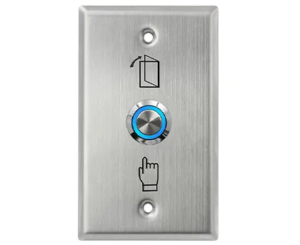 Stainless Steel Exit Switch Plate with Illuminated Push Button – AW100100 / AW100101