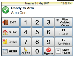Ness M1 Navigator Touchscreen Keypad – 3.5” Full-Color LCD for M1 & EZ Series Panels | Part No. NAVIGATOR