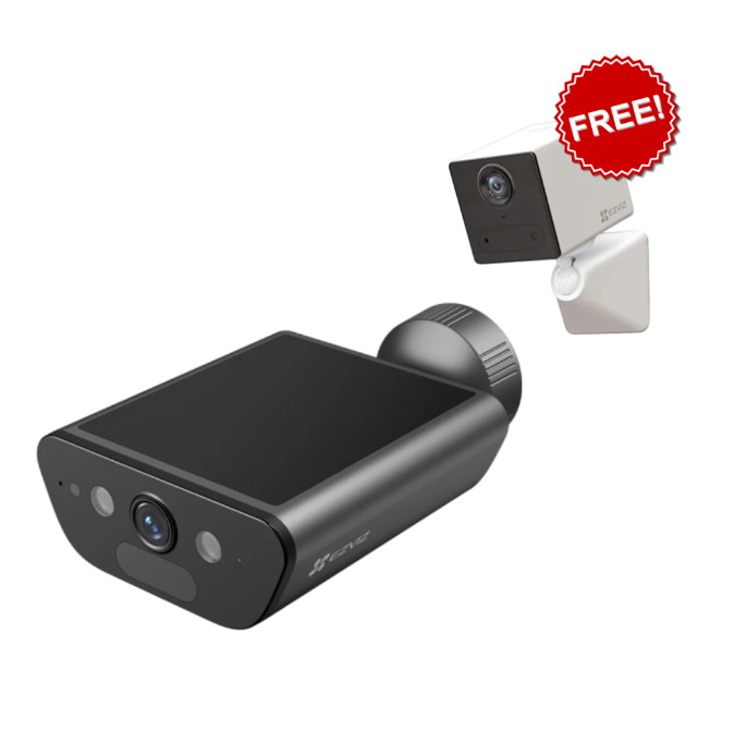 EZVIZ EB5 4K Smart Home Solar Battery Camera | Ultra HD Wire-Free Security with Solar Power, AI Detection & Color Night Vision(Buy 1x EB5 GET 1 CB2 FREE)