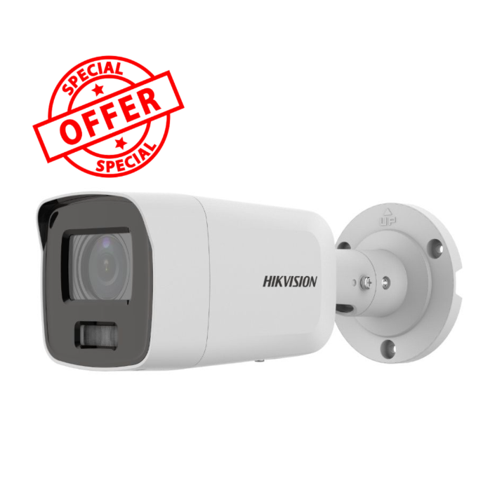 *SPECIAL OFFER Hikvision DS-2CD2087G2-L(U) 8MP ColorVu Fixed Bullet Network Camera – 4K Full-Color Imaging, Built-in Mic, IP67, Deep Learning Analytics