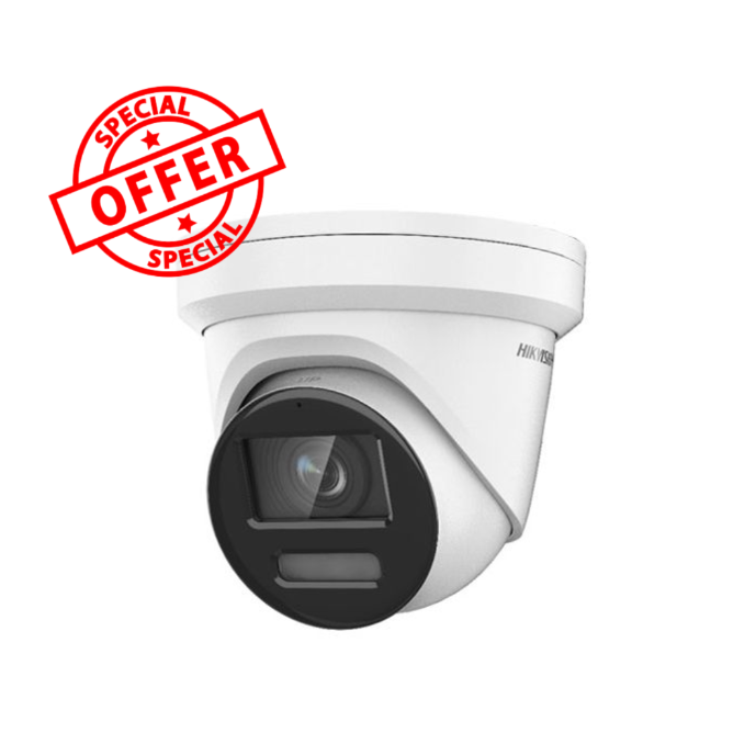 *SPECIAL OFFER Hikvision DS-2CD2387G2-L(U) 8MP ColorVu Fixed Turret Network Camera – 4K Full-Color, Built-in Mic, Deep Learning Analytics, IP67 Weatherproof