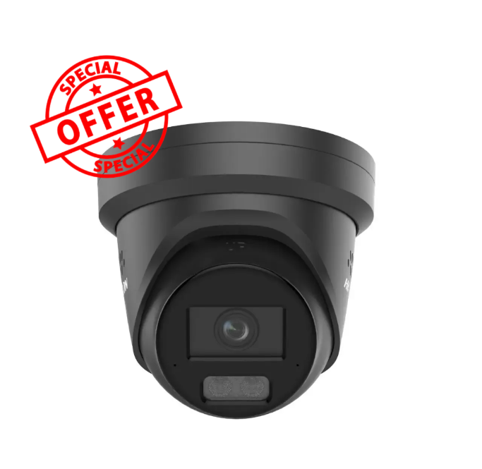 *SPECIAL OFFER Hikvision DS-2CD2387G2-L(U) 8MP ColorVu Fixed Turret Network BLACK Camera – 4K Full-Color, Built-in Mic, Deep Learning Analytics, IP67 Weatherproof