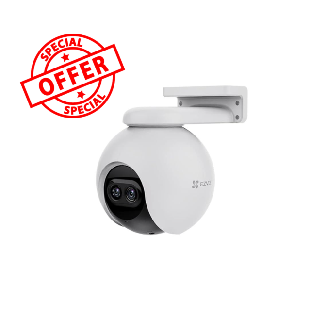 *SPECIAL OFFER EZVIZ C8PF 1080P Dual-Lens Pan & Tilt Wi-Fi Camera – AI Human Detection, 8× Hybrid Zoom, 512GB Local Storage, Weatherproof