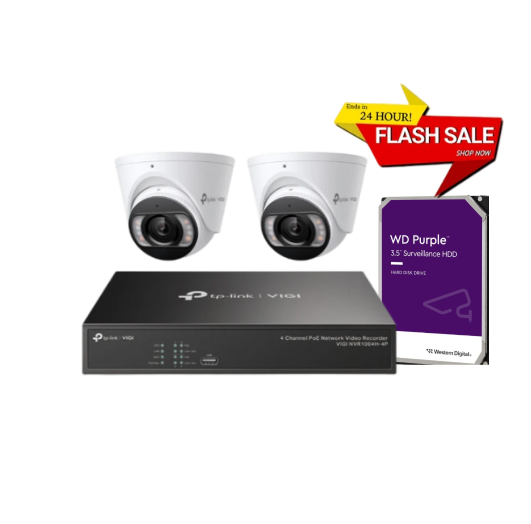 * 24 hour only sale TP-Link InSight S485 VIGI 8MP CCTV Camera Kit with 2 Cameras + NVR1004H-4P 4CH PoE Network Video Recorder + 2TB HDD