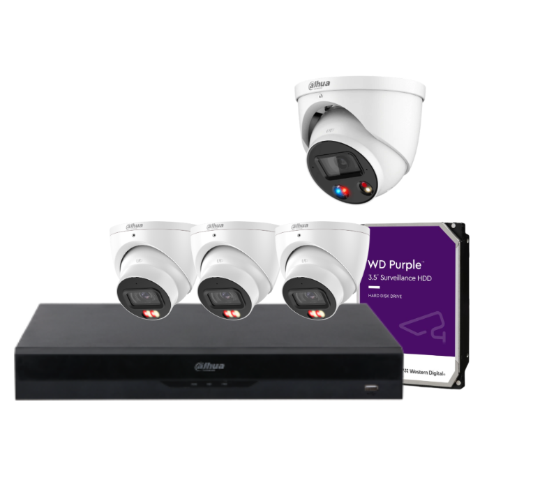 Dahua 6MP CCTV Camera Kit – Up to 4 Cameras + 4‑Channel AI NVR & HDD with IPC‑HDW3667EM‑S‑IL‑ANZ & DH‑IPC‑HDW3649H‑AS‑PV‑ANZ‑S2